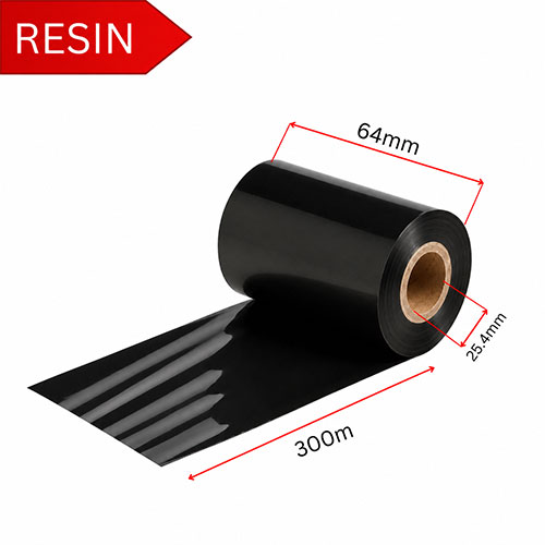 ribon-64mm-x-300m,-Resin-R220 Krāslente (karbona lente) 64mm x 300m, Resin R220 - Image 1