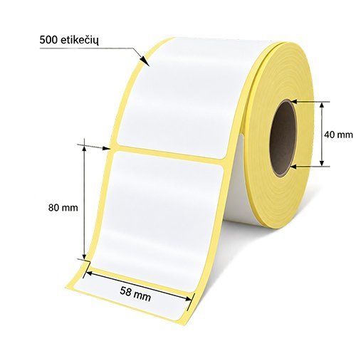 lipnios-termo-etiketes-58x80-mm-o-mm-500-vnt Pašlīmējošās termiskās etiķetes, 58×80 mm, D40, 500 gab. - Image 1